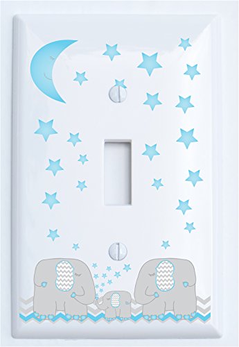Blue Elephant Light Switch Cover Plates