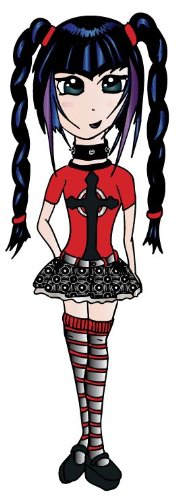 Teen Goth Girl Wall  Sticker