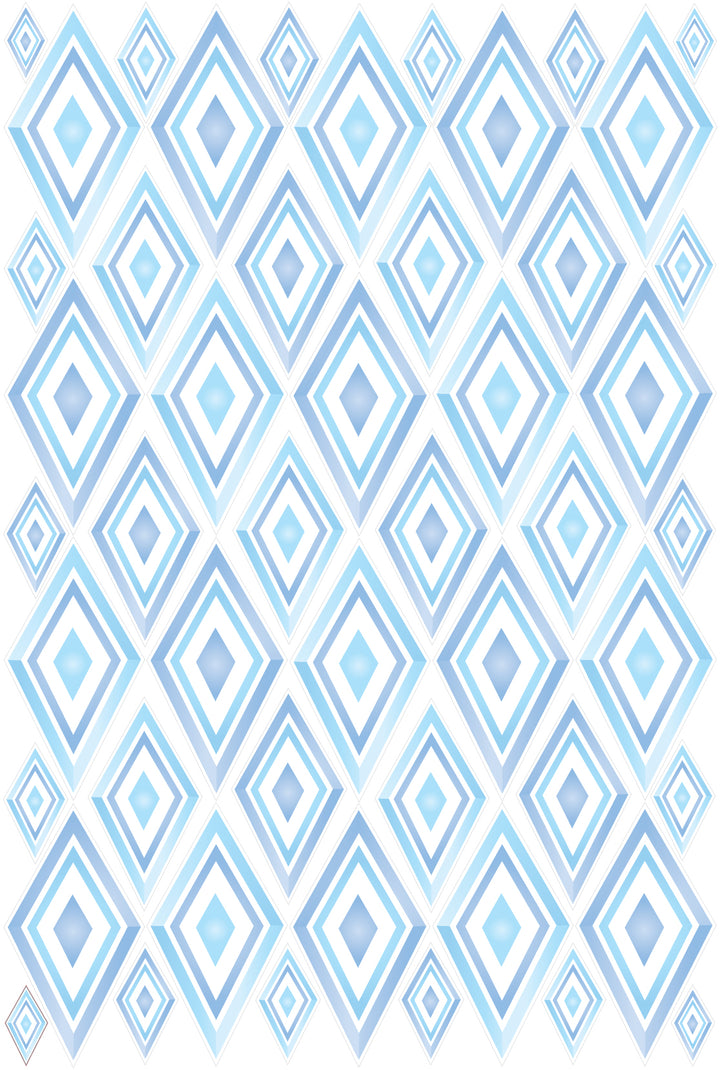 Frozen Ice Crystals Blue Wall Decals