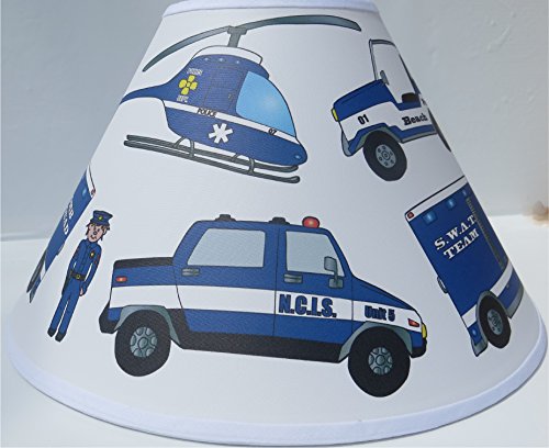 Police Lamp Shades / Children's Police Room Decor