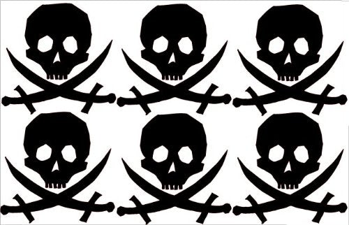 Skulls and Swords Wall Decals / Stickers