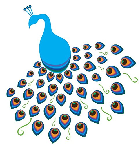 Turquoise Blue Peacock Wall Decals
