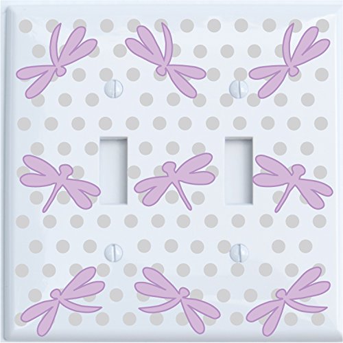 Purple Dragonfly Switch Plate Covers