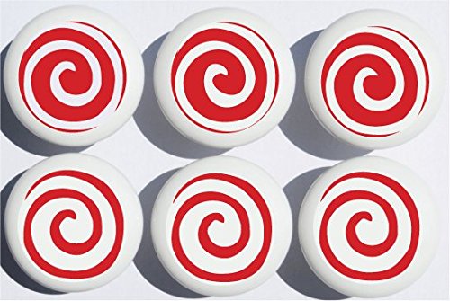 Swirly Spiral Polka Dot Drawer Pulls