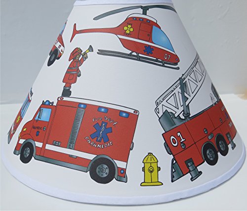 Fire Truck Lamp Shade / Fire Truck Room Decor