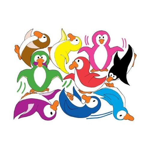 Penguins at Play Wall Decals / Stickers / Wall Decor