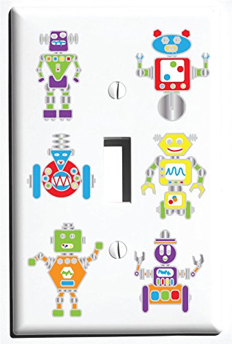 Robot Light Switch Plate and Outlet Covers/Robots Nursery or Children's Wall Decor