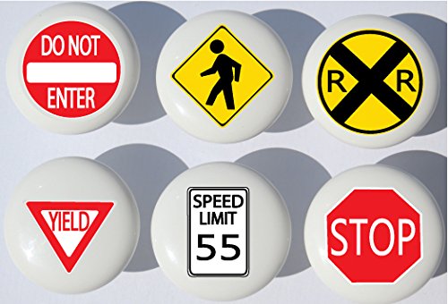 Traffic Street Sign Drawer Pulls