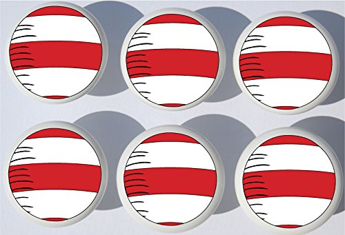 Presto Red Striped Drawer Pulls