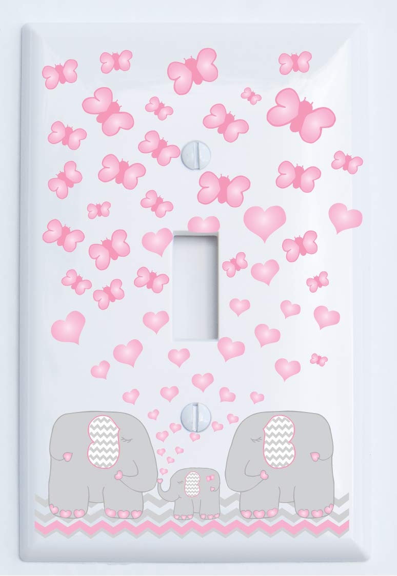 Pink Elephant Light Switch Cover Plates