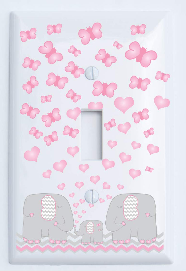 Pink Elephant Light Switch Cover Plates