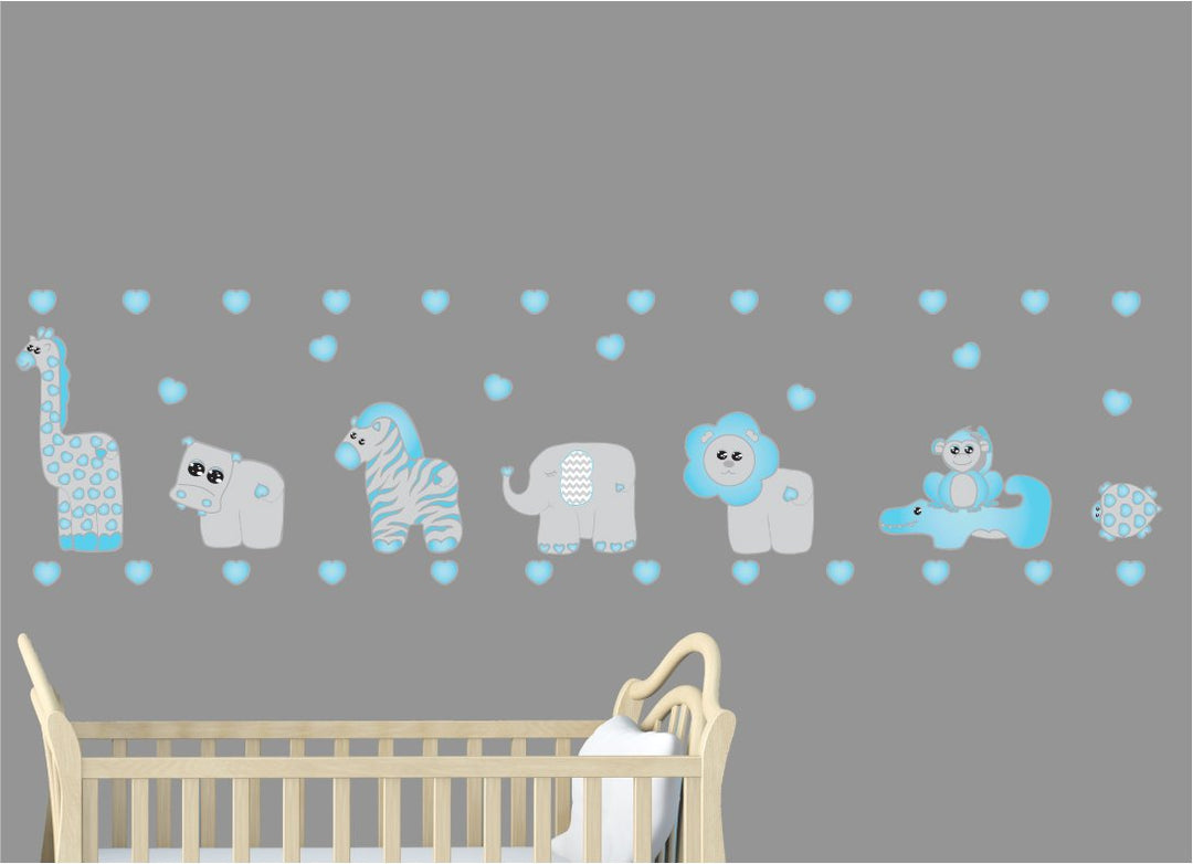 Baby Safari Animals Wall Decals