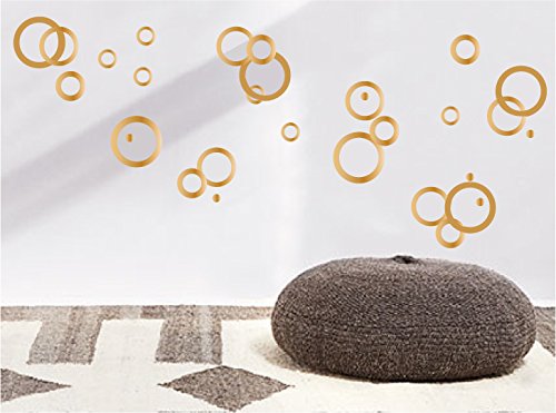 Retro Modern Circle Rings Wall Decals