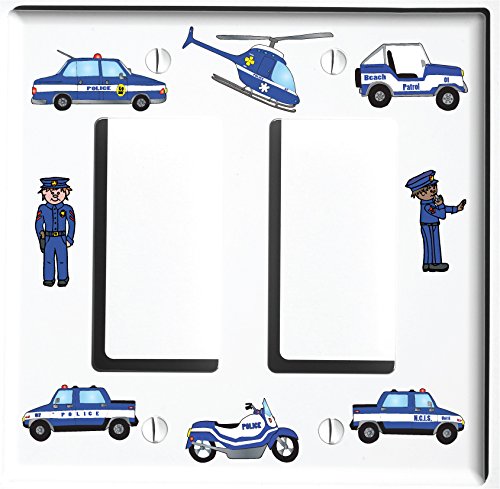 Police Light Switch Cover Plate and Outlet Covers