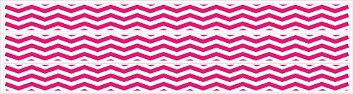 Chevron Border Wall Decals Stickers in Hot Pink