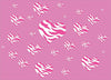 All Hot Pink Zebra Print Heart Wall Decals / 27 total Heart Wall Stickers