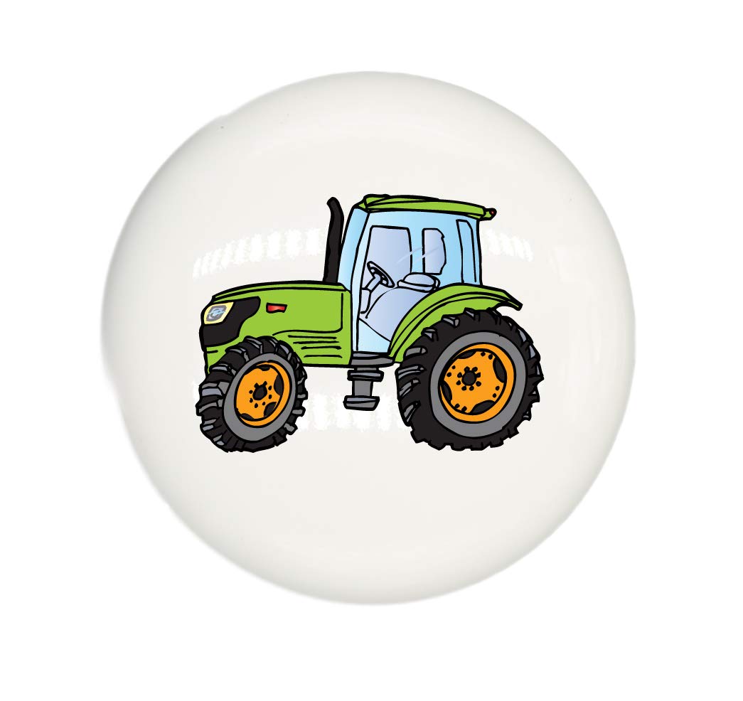Single Tractor Drawer Pulls Your Choice of Colors Ceramic Cabinet Knobs for Children's Room Decor