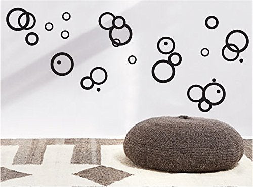 Retro Modern Circle Rings Wall Decals