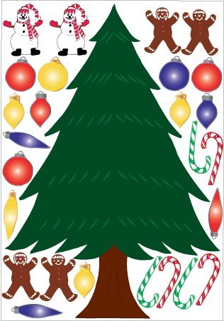 24in Christmas Tree Wall Stickers / Decals