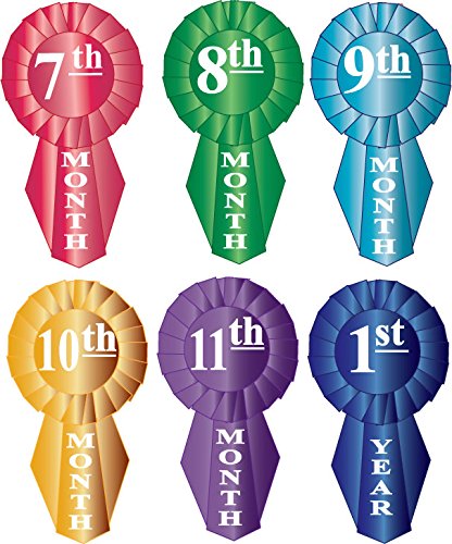 Award Ribbon Baby Monthly Milestone Decals