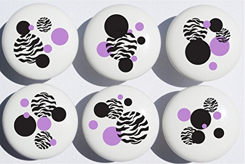 Zebra Print Dot Drawer Pulls