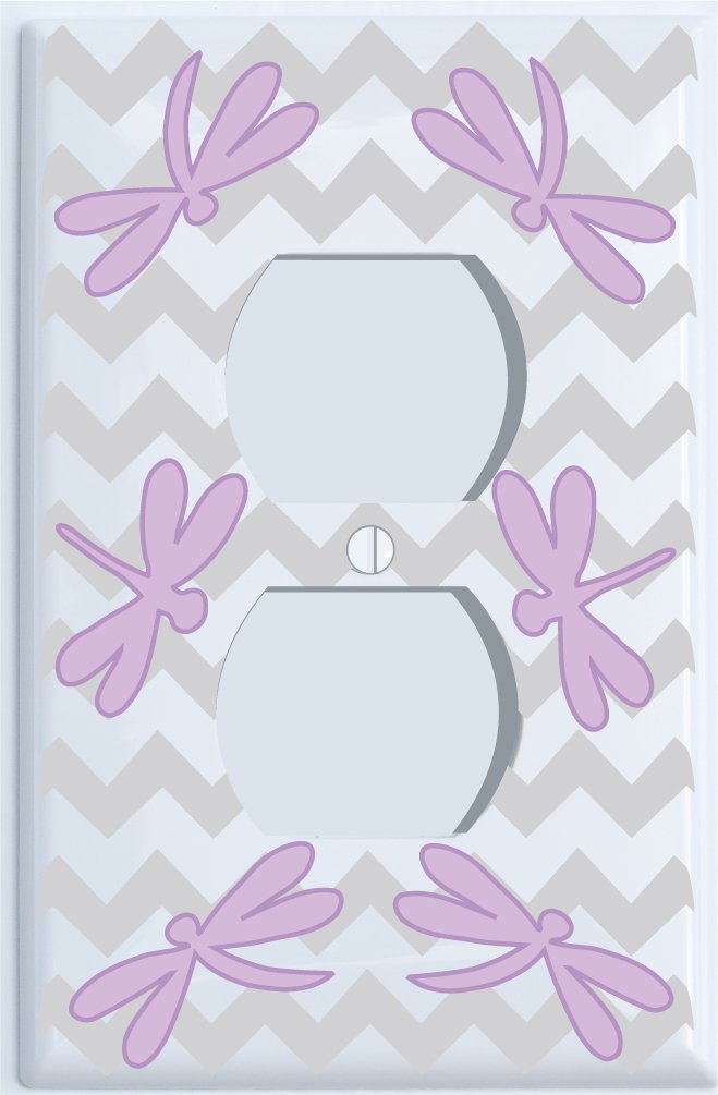 Purple Dragonfly Switch Plate Covers