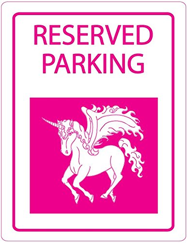 Reserved Parking Unicorn Wall Decal Street Sign/Unicorn Wall and Door Decor Stickers
