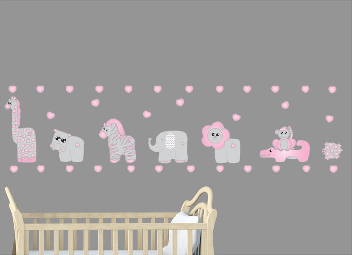 Baby Safari Animals Wall Decals