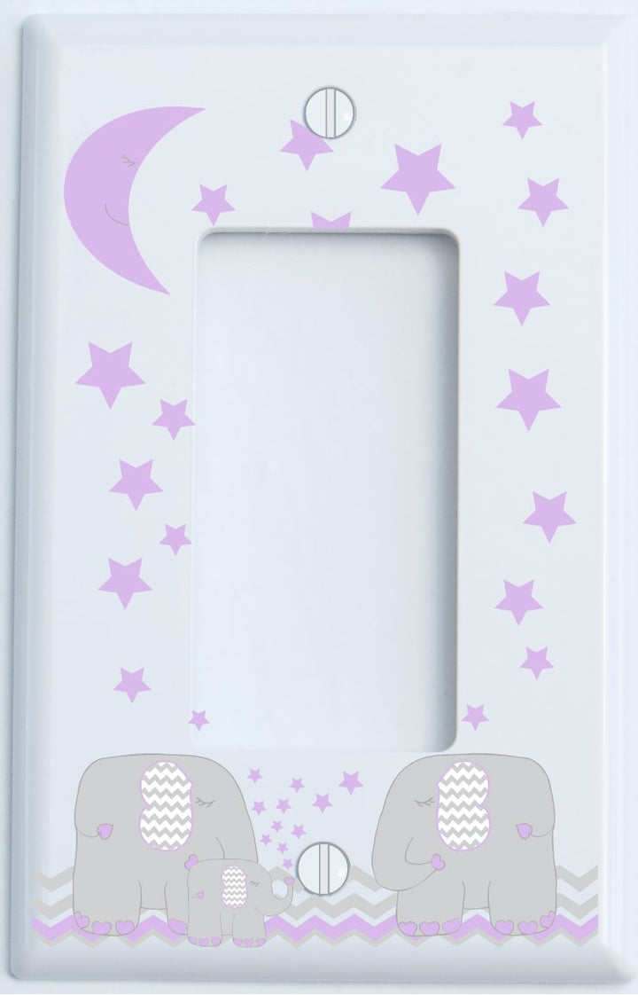 Purple Elephant Light Switch Cover Plates