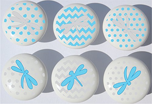 Dragonfly Drawer Pulls/Dragonfly Cabinet Knobs/Set of 6