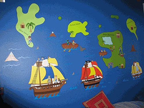 Giant Pirate Wall Mural Adventure Map Decals