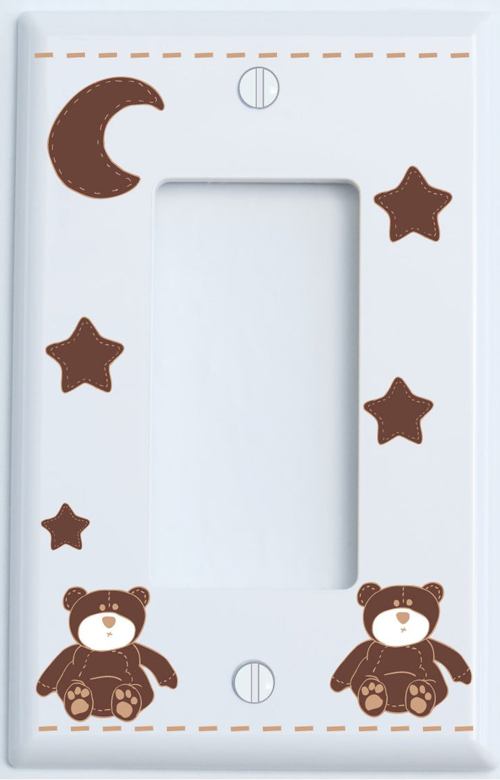 Brown Teddy Bear Light Switch Cover Plates