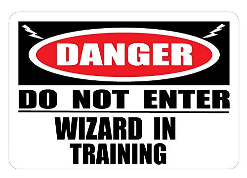 Danger Wizard In Training Wall Decal