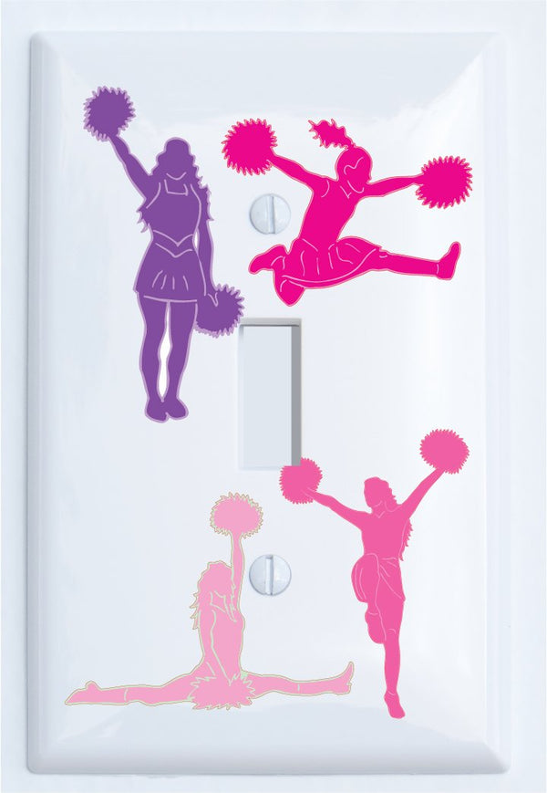 Cheerleader Switch Plate Covers / Single Toggle Cheerleader Light Switch Plates