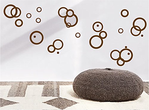 Retro Modern Circle Rings Wall Decals