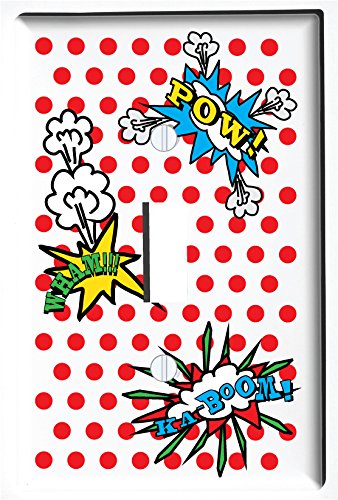 Comic Book Action Words Switch Plates and Outlet Covers