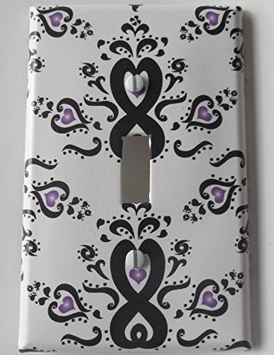 Damask Hearts Light Switch Plate Covers