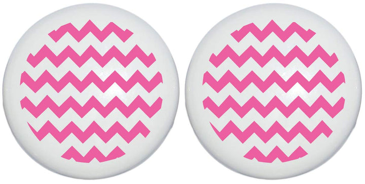 Hot Pink Chevron Print Drawer Pulls