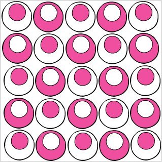 Dot to Dot Decals Hot Pink and White