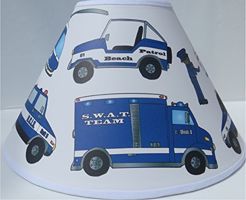 Police Lamp Shades / Children's Police Room Decor