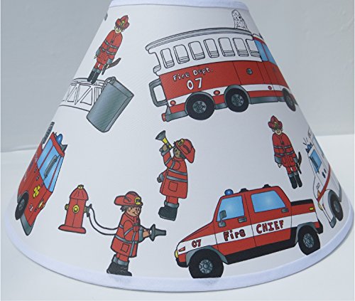 Fire Truck Lamp Shade / Fire Truck Room Decor
