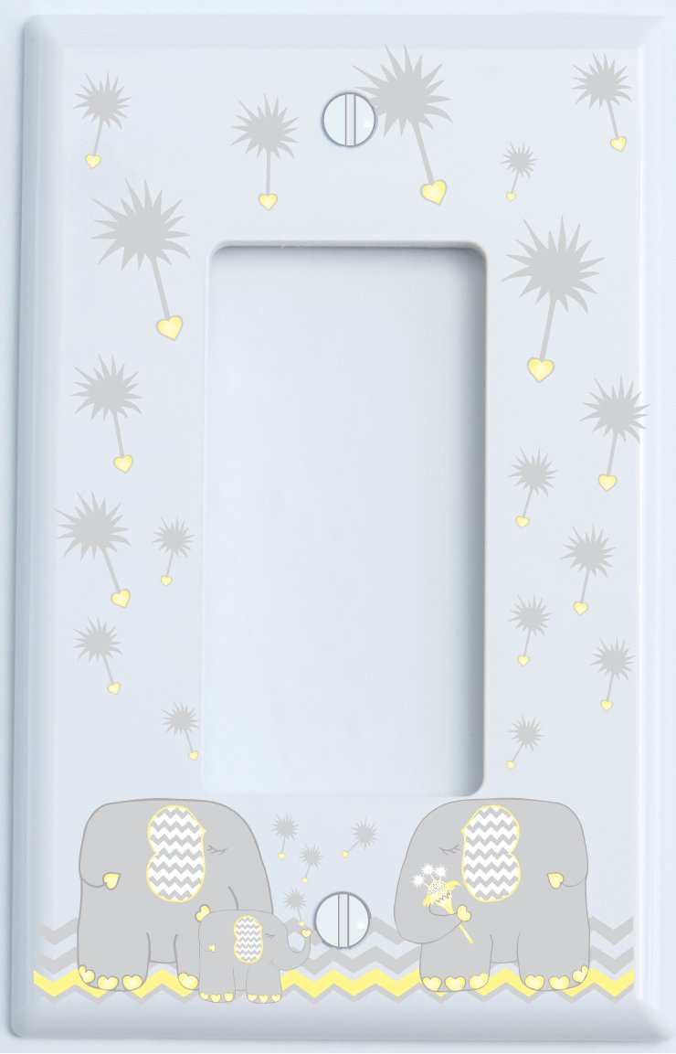 Dandelion Elephant Light Switch Cover Plates and Outlet Covers