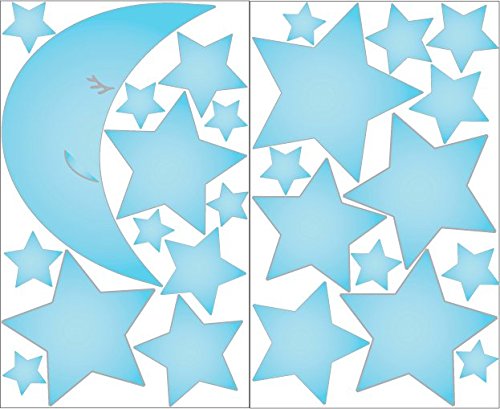 Moon and Star Wall Decals