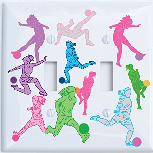Girls Soccer Switch Plate Covers