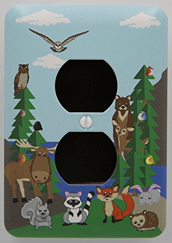 Woodland Animal Light Switch Cover Plates