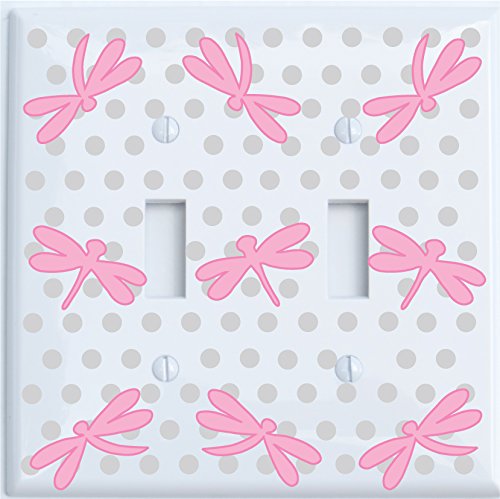 Pink Dragonfly Switch Plate Covers