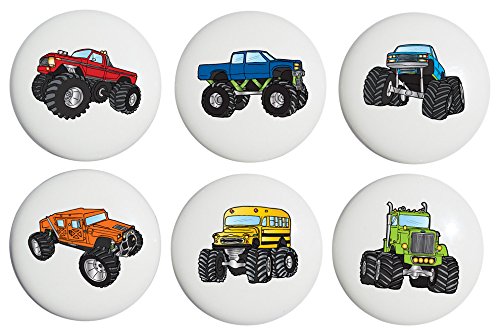 Monster Truck Ceramic Drawer Pulls