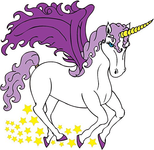 Purple Unicorn and Stars