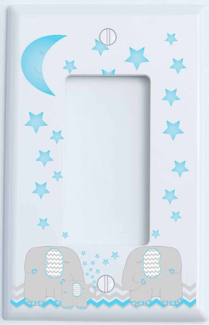 Blue Elephant Light Switch Cover Plates