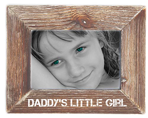 Daddy's Little Girl,  Natural Wood Picture Frame Tabletop or Wall Hanging  Rustic Antique Country Home Decor